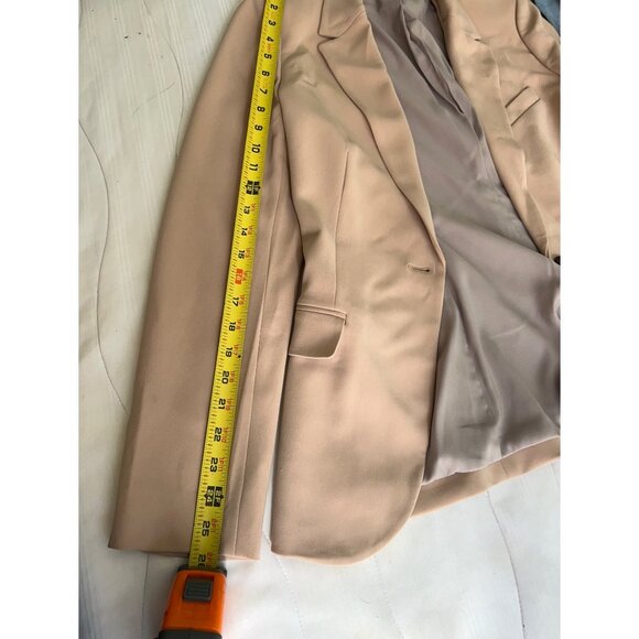 Theory Blazer Women Sz 4 One Button Pockets Notch Collar Career - Picture 6 of 10